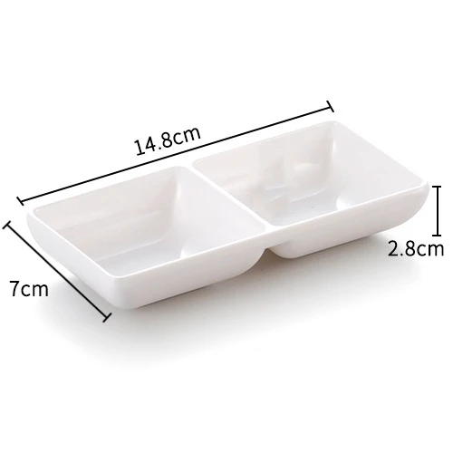 Smooth Texture Diverse Styles Thick Drop Resistant Heat-resistant White Melamine Flavor Dishes Plates Set For Restaurants
