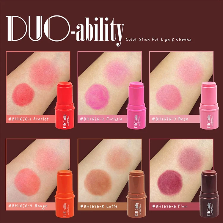 OEM Private Label Make Your Own Logo Face Makeup Blush Tint Vegan Cruelty Free 6 Colors Blusher Stick