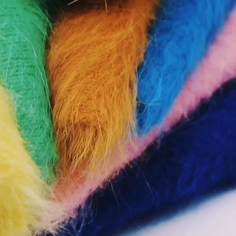 Factory Wholesale 85 Colors Long Hair Mink Cashmere Yarn for Hand Knitting Yarns 14 NM/2 with extra thread