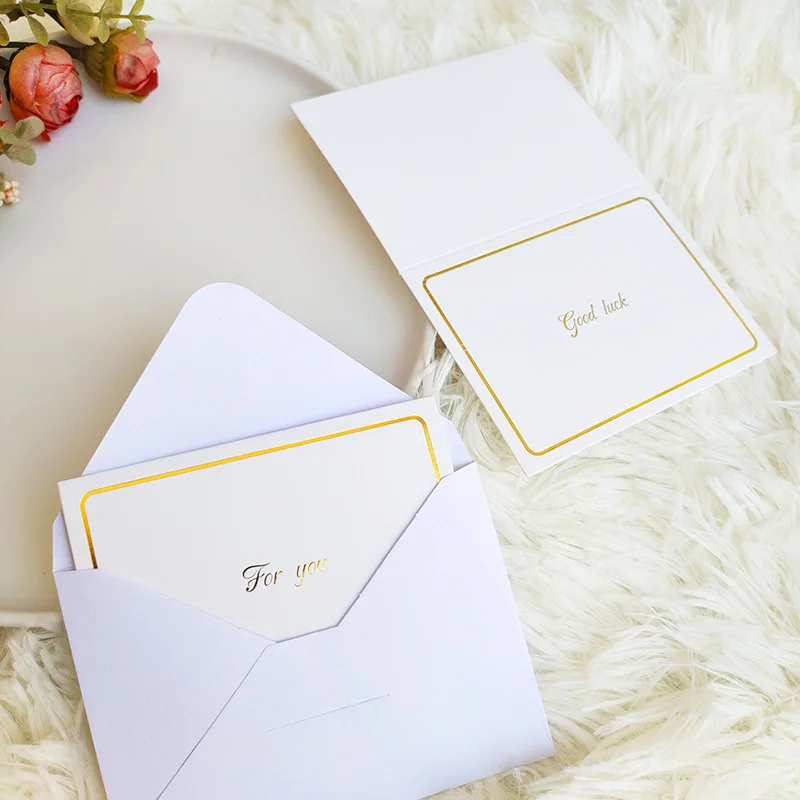 Customized Thank You Card Full Color Printed Printing Greeting Card Paper Gold Foil logo Embossing logo