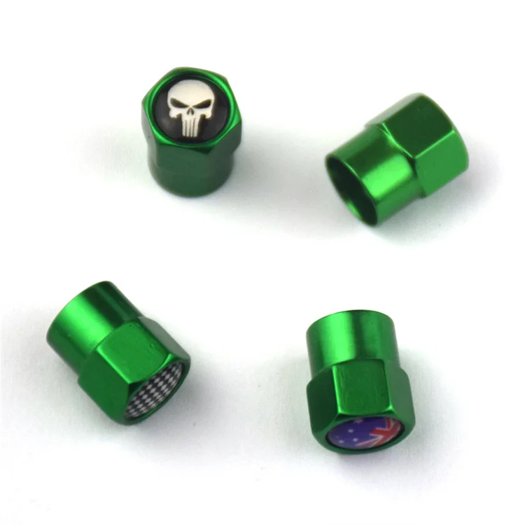 Premium Metal Aluminum Rubber Seal Tire Valve Stem Caps Universal fit