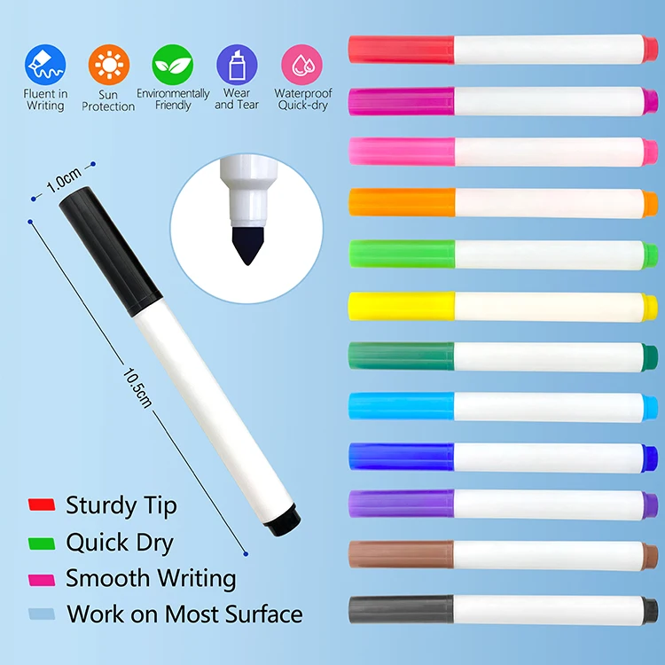 Manufacturing oem non toxic 12 colors 4.5 mm jumbo tip watercolor markers pantone marker pens with custom colors