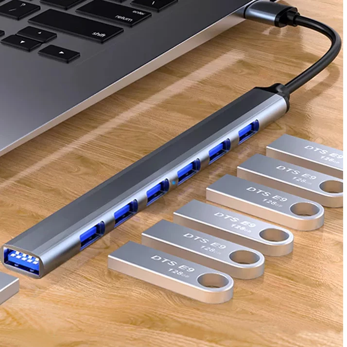 Laptop Docking Station 7 in 1 Dock Dual USB C Hub Multi USB Docking Station USB3.0 USB2.0