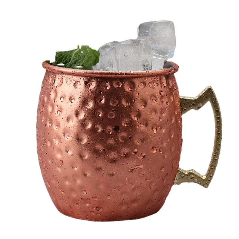 Moscow Mule Copper Cocktail Mugs set 550ml 18Oz Hammer point moscow mule cup