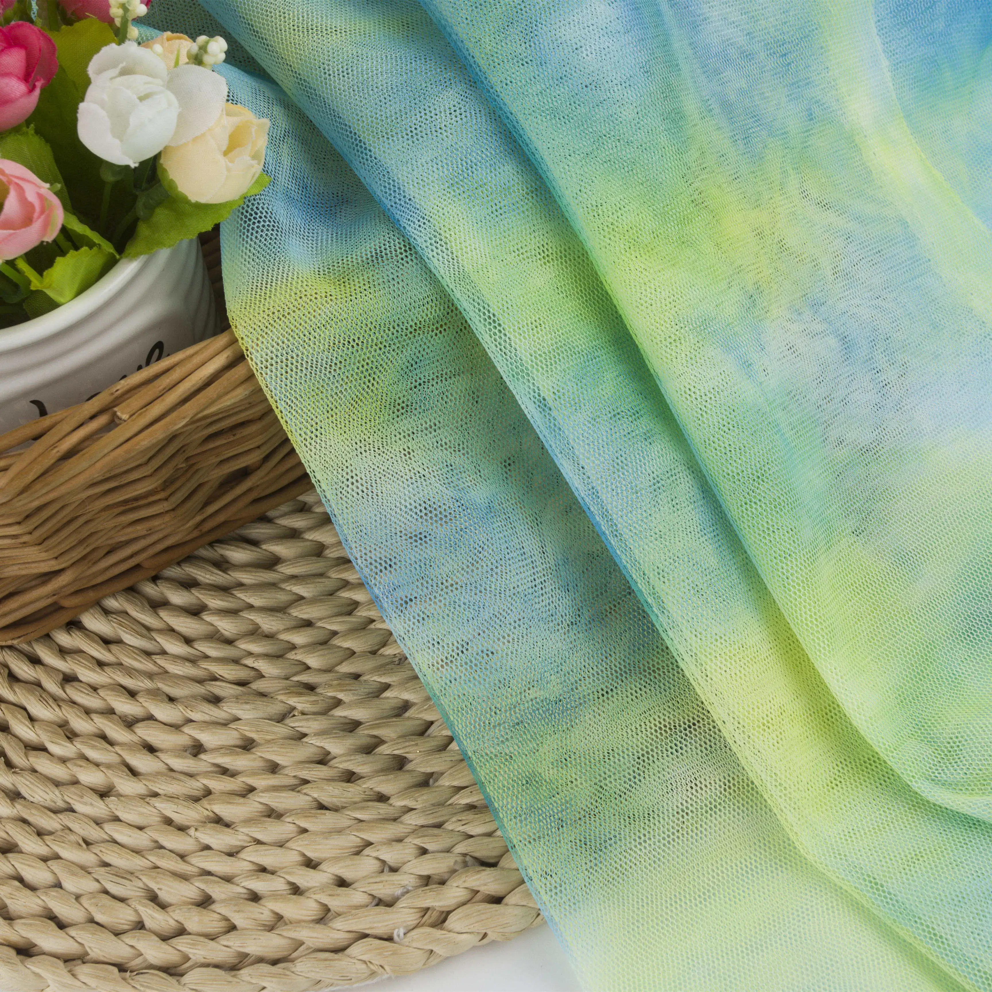tie and dye fabrics tie dye mesh fabric tulle fabric for fashion dress