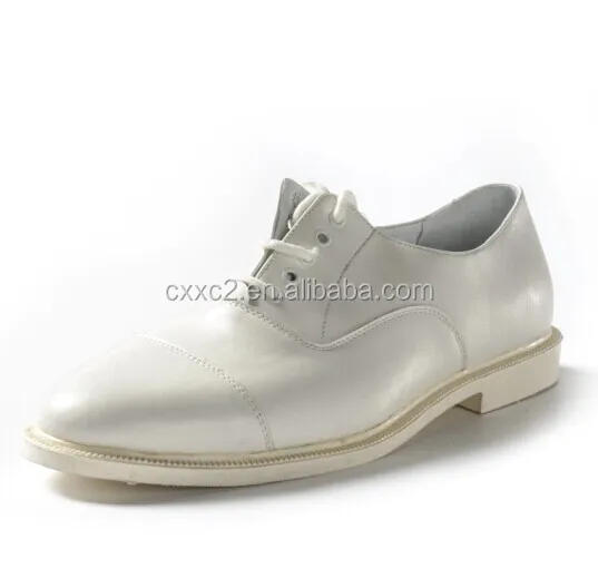 White Polished Leather Office Shoes for Men