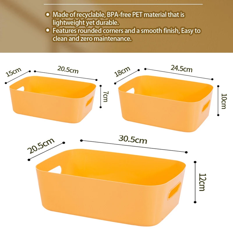 Multi-function Home Organizer Small Containers Plastic Storage Bins & Baskets for Kitchen Pantry Cupboard Bathroom Office