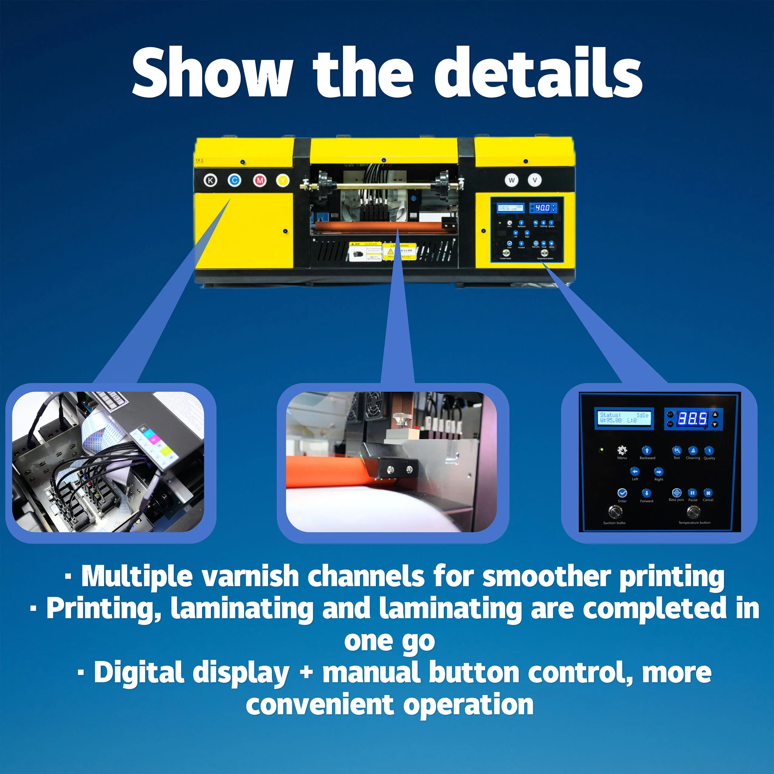 Desktop All In One A3 UV DTF Printing Printer UV DTF Sticker Printer Roll To Roll UV Printer For Golden Foil Film Printing