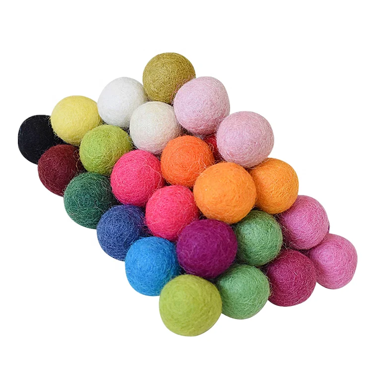 DIY 1cm 2cm 2.5cm 3cm 4cm  wool  felt balls for crafts christmas decoration