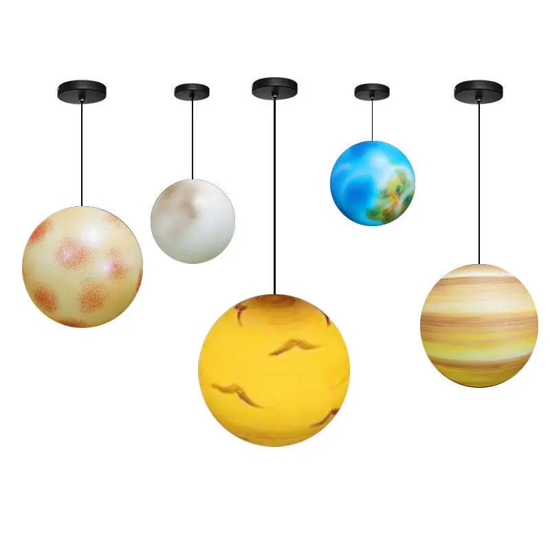 Planet Universe star lamp Earth moon chandelier Bedroom Restaurant Coffee is hall hotel art Planet chandelier