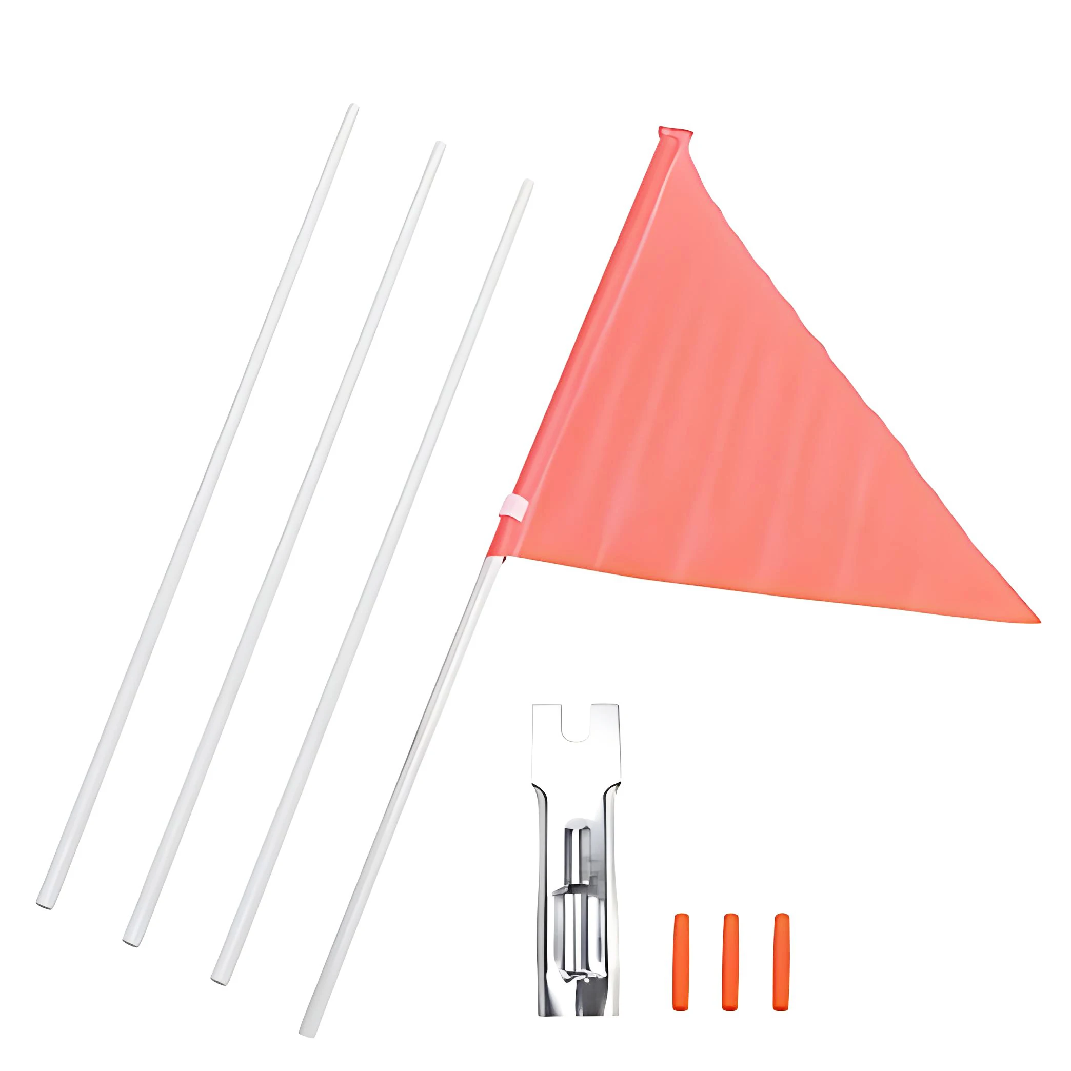 Promotional Personalized Design Adjustable Height Bike Safety Flag Banner Outdoor Triangle Bicycle Flag