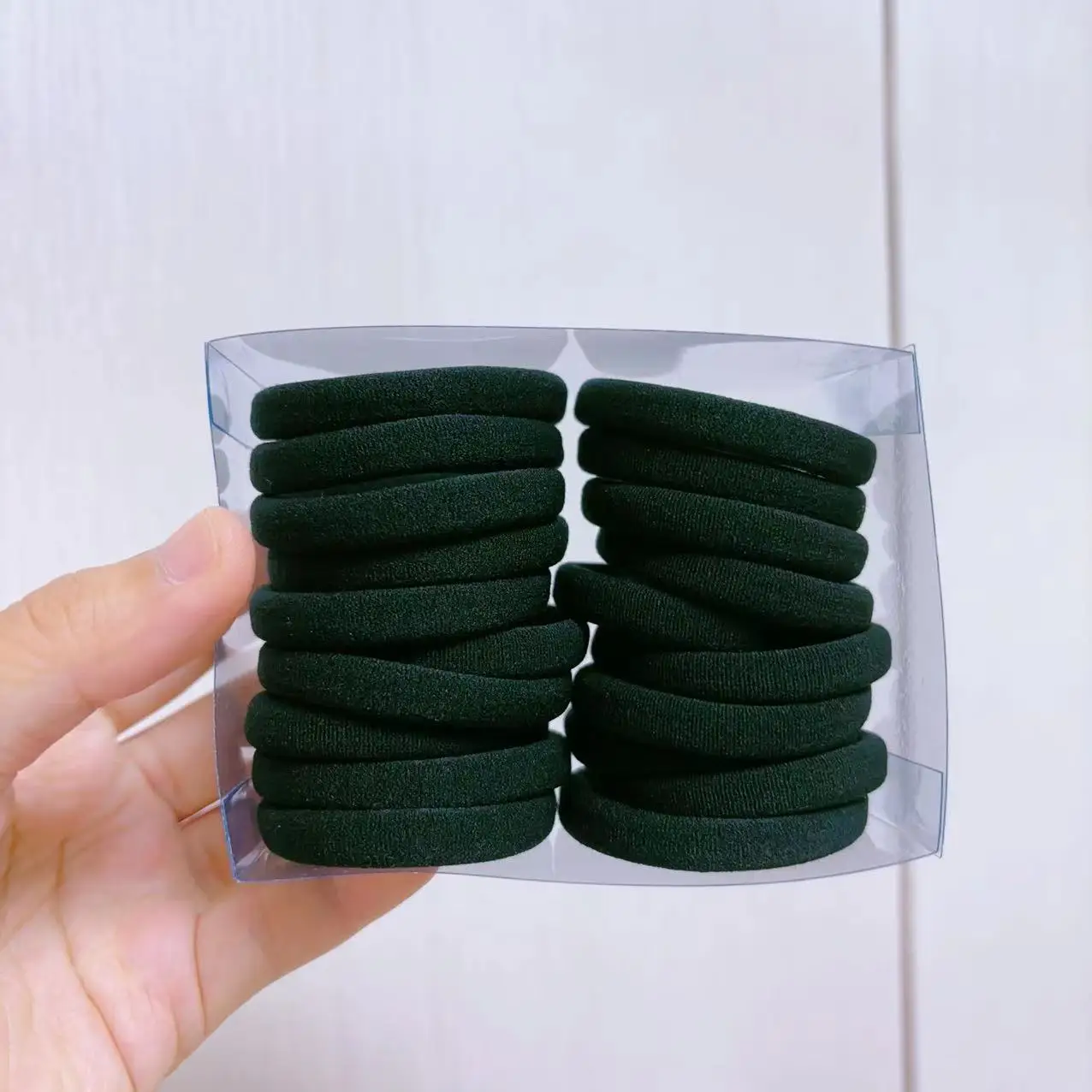 2024 Mylulu 5cm 20pcs/box Women Girls Colorful Nylon Elastic Hair Bands Ponytail Holder Rubber Bands Scrunchie Headband