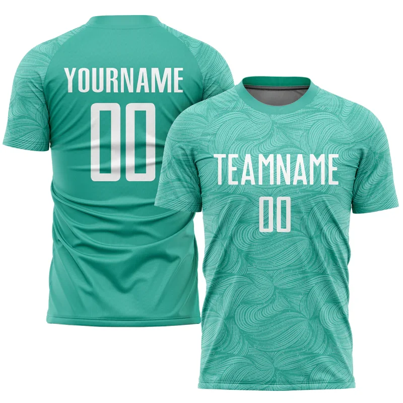 Full Custom Made Soccer Wear Africa Team Jersey For Soccer Mint Green Soccer Jersey