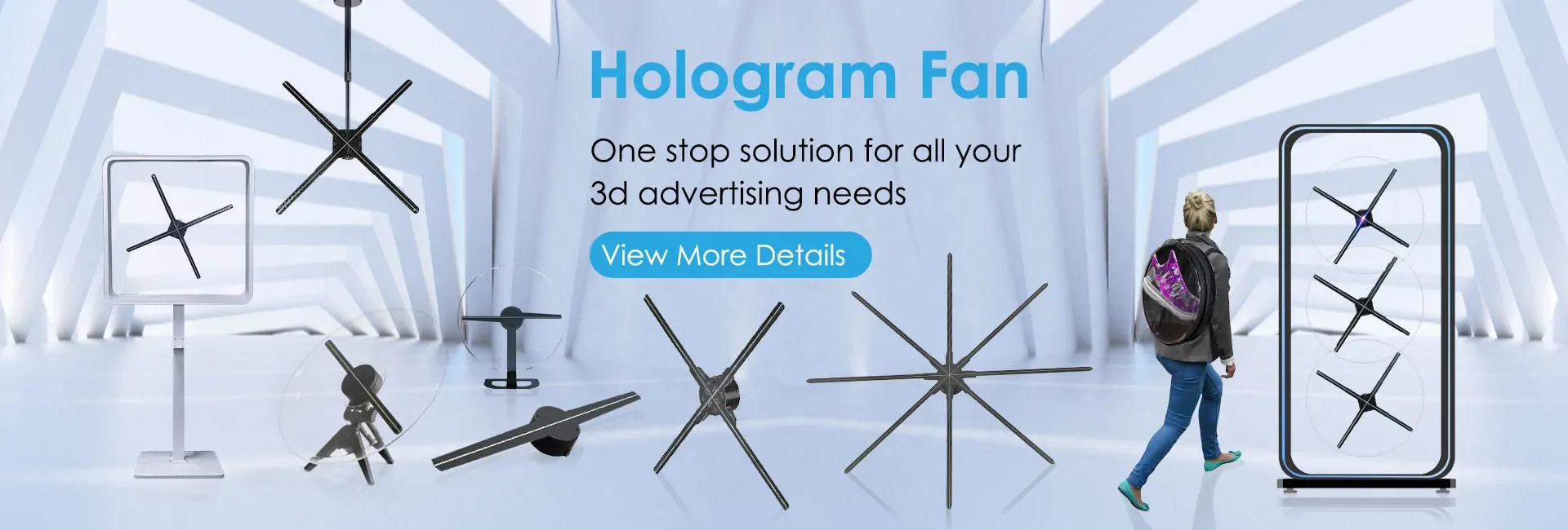 Virtual Human Splice Cloud Manage Mall Stage Ventilador Holograma Publicidad Holographic Display 3d Hologram Holographic Fan