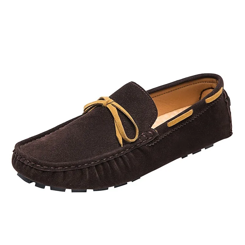 wholesale Summer Breathable Plus Size Men Suede Loafers Slip on Casual Canvas Shoes Light weight Boat Shoes Flats For Men