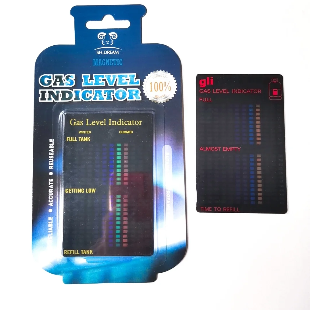 Ultrathin Rectangle Tester Gas Level Indicator Magnetic Household Scale Thermometer with 50pcs Stock MOQ