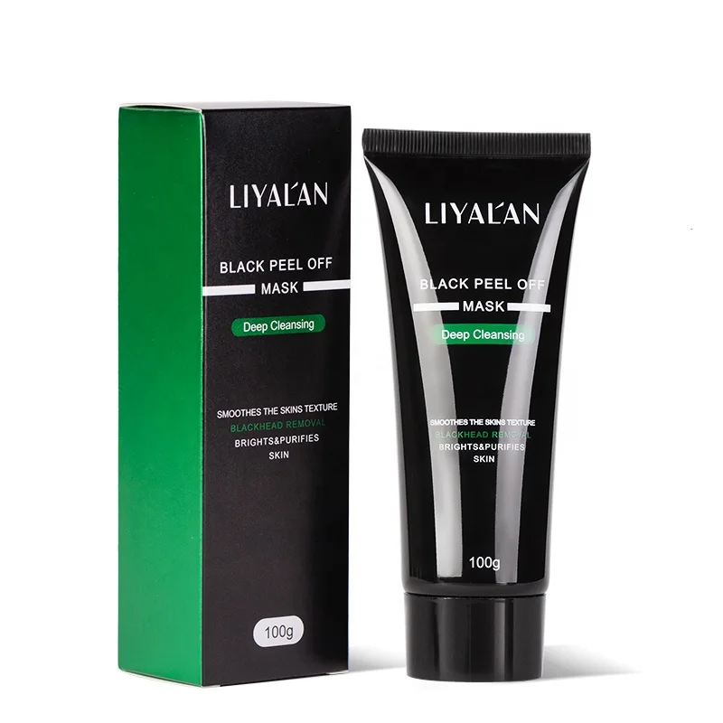 Private Label Face Pore Cleaning Blackhead Removal Bamboo Charcoal Black Peel Off Nose Mask