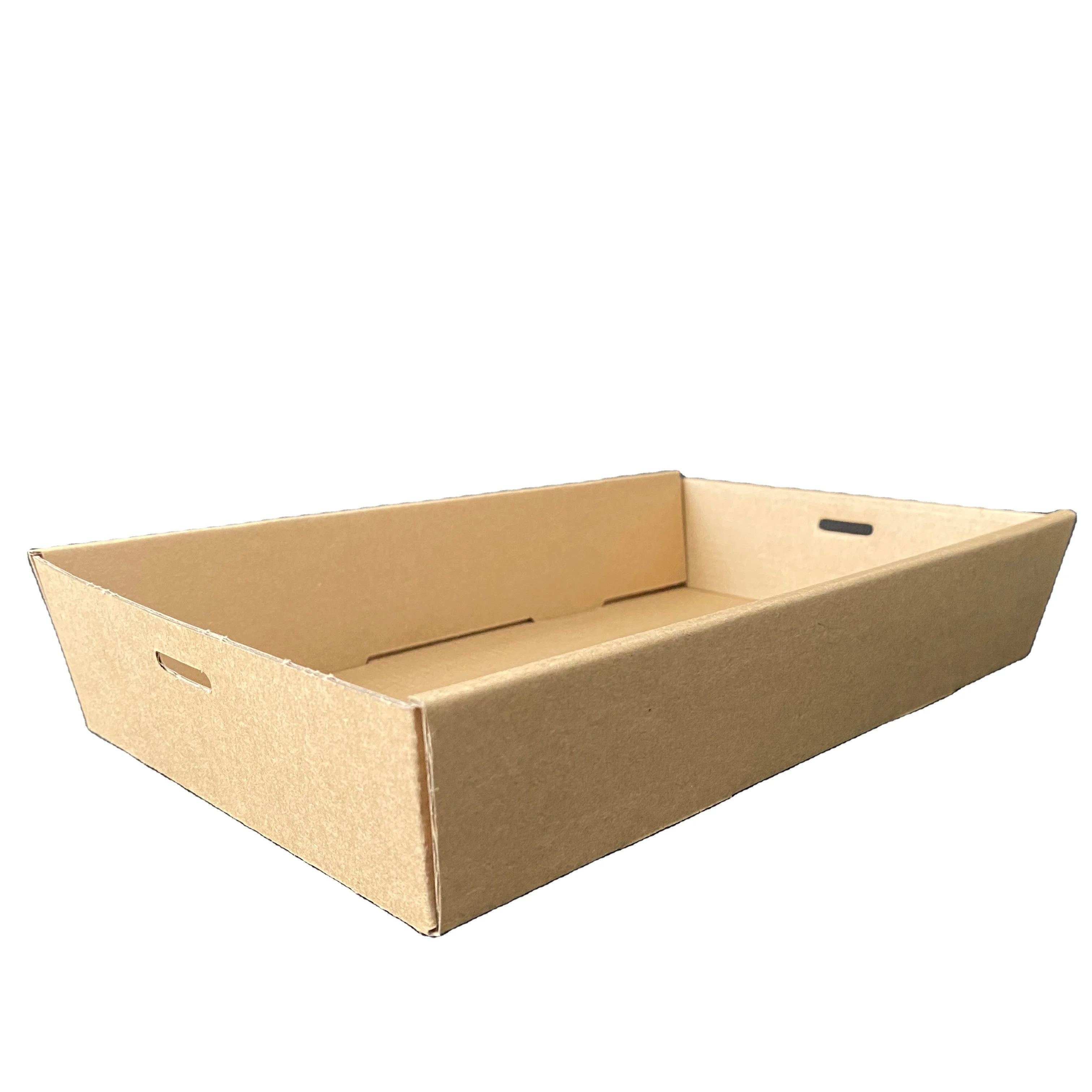 ECO-Friendly custom logo and size cardboard paper paper tray with lid