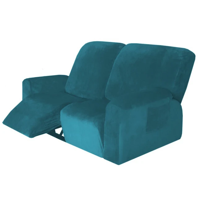 Luxury Spandex Stretch Velvet Love Seat Recliner Sofa Cover