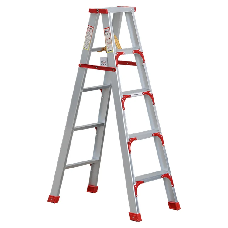 Multifunctional  home light aluminium ladder a type 6meters aluminum internal foldable tower ladder