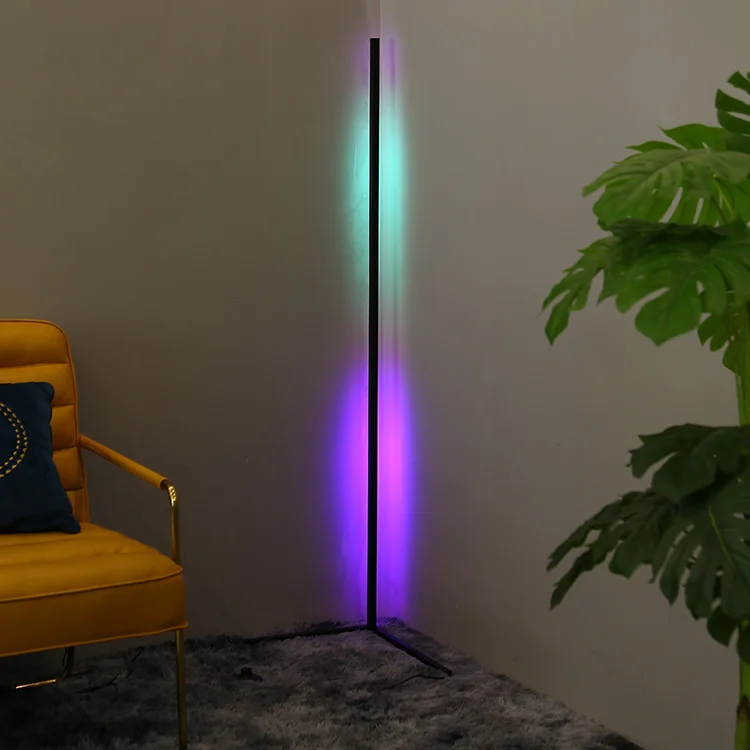 Blind bulk Dropshipping remote control colorful vibrant led nordic tripod rgb smart floor lamp