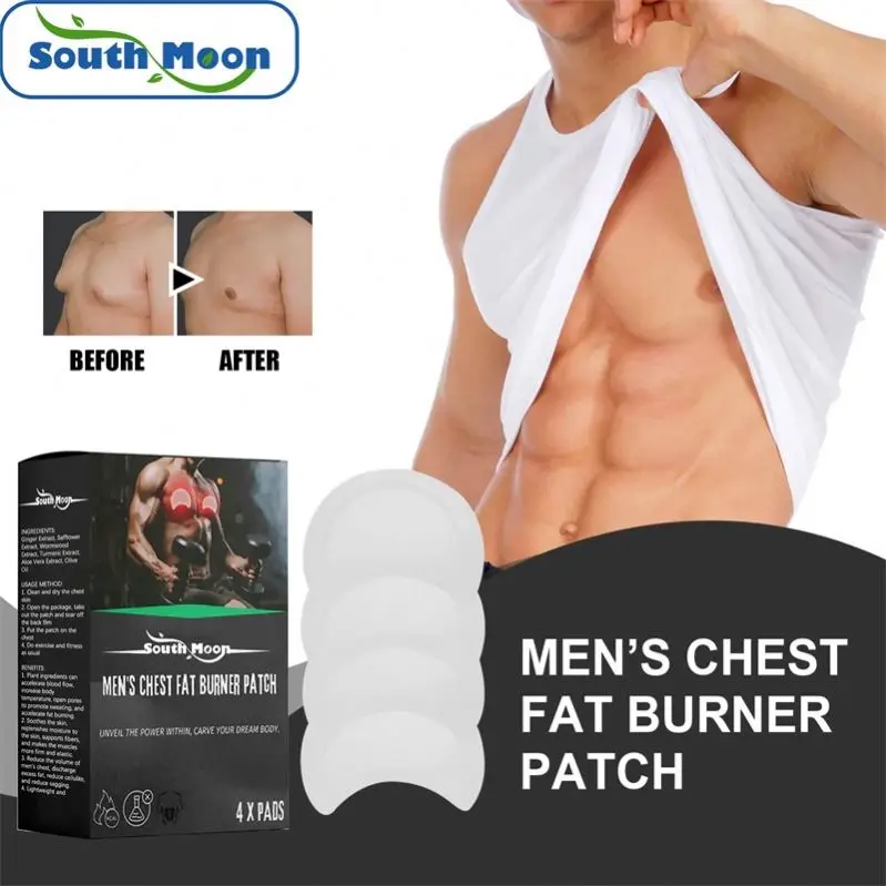 oem South Moon New 4 Pcs Pack Body Shaping Wormwood Patch Weight Loss Fast Burn Sticker Chest Care Chest Fat Burning Patch
