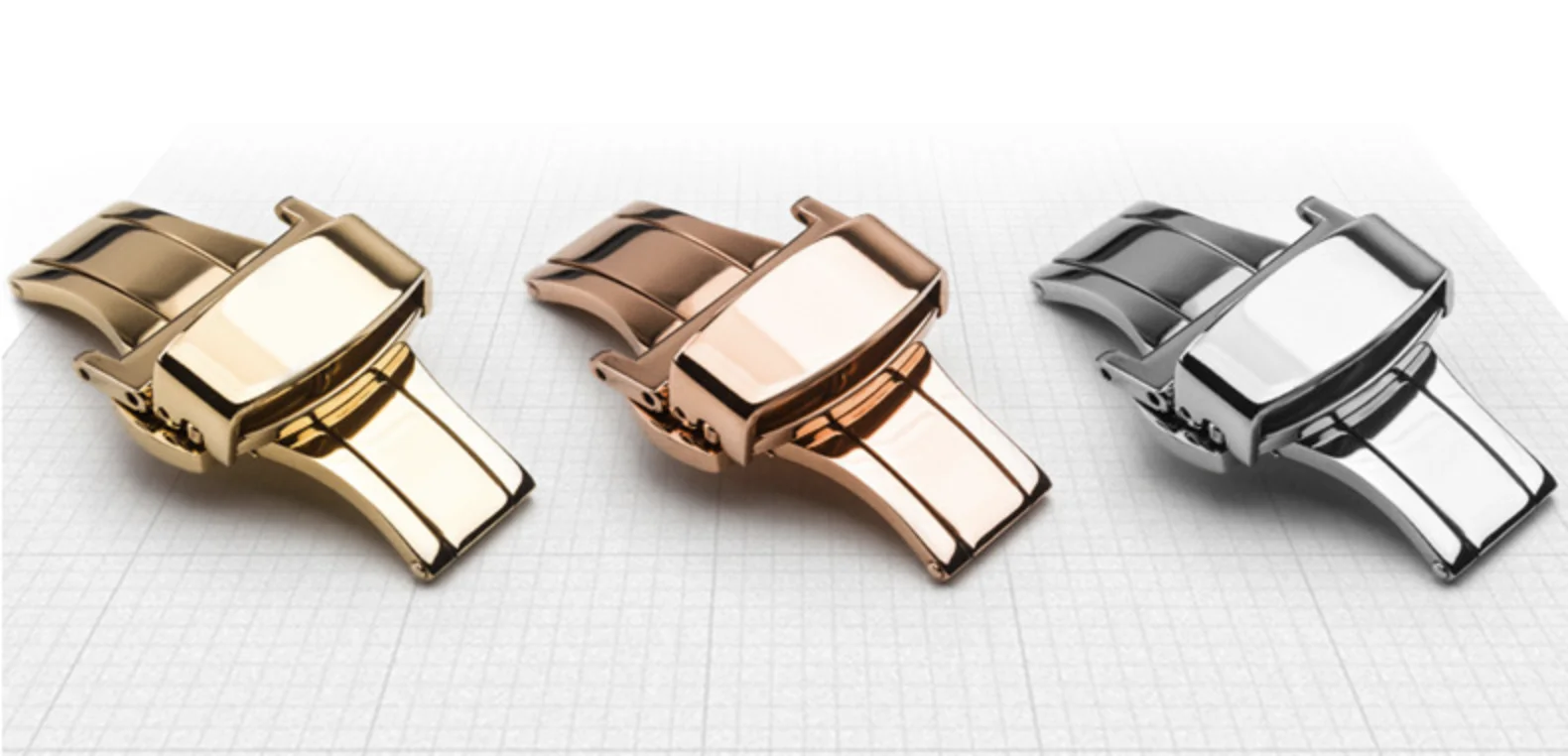 Высококачественный ремешок для часов из натуральной кожи с застежкой-бабочкой