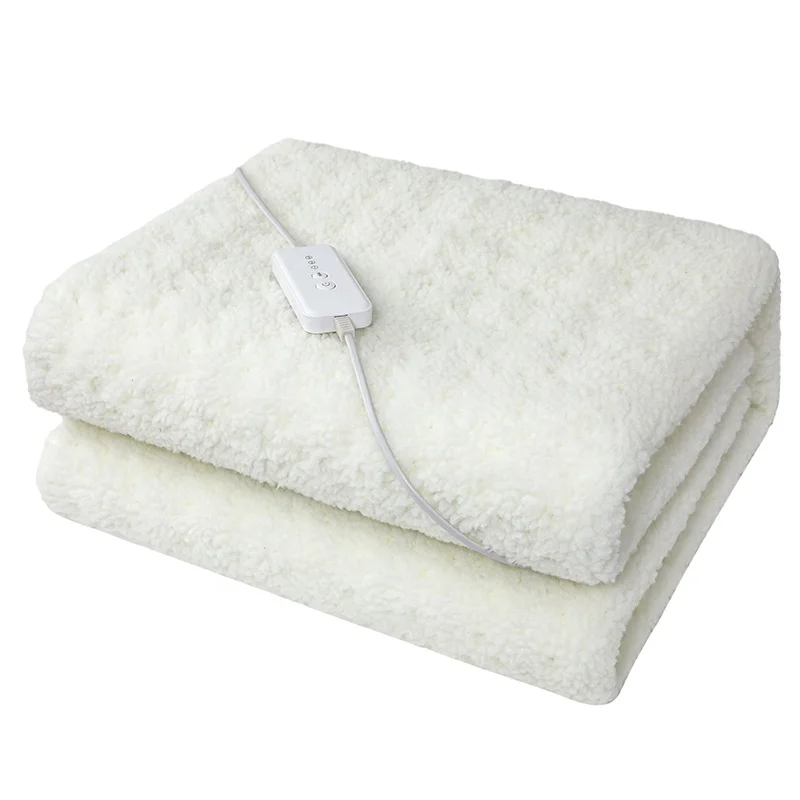 110V 220V Sherpa Fleece Electric Blanket Under Bed Warmer High Quality Non-woven Fabric Heated Blanket