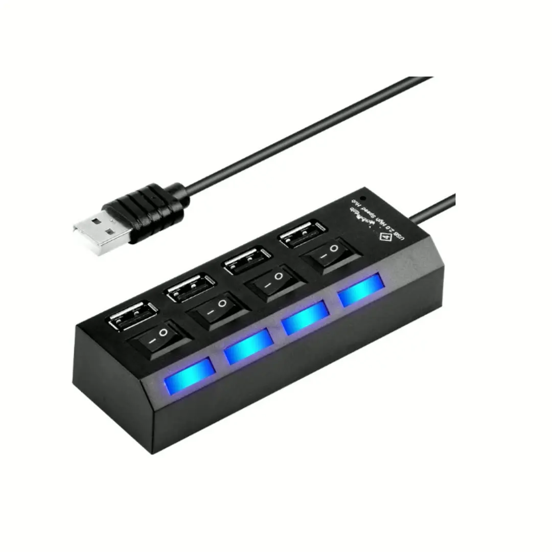 With Independent Power Switch Buttonfor Charging Desktop Laptop Extension 20 4-port Usb2.0 Hub