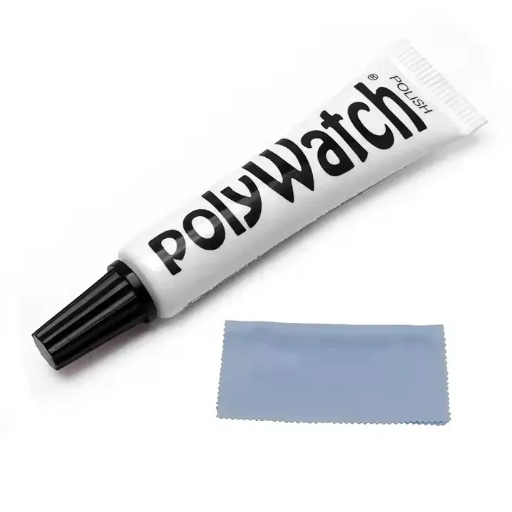 Original German Polywatch plastic acrylic crystal glass polish & Blue cloth scratch repair tool
