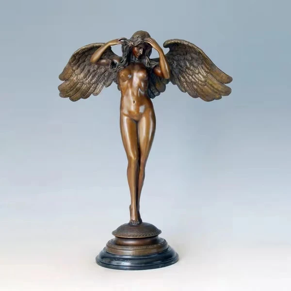 China Quality Lady Sexy Nude Girl sculpture Smooth lines Customizable Bronze Sculpture