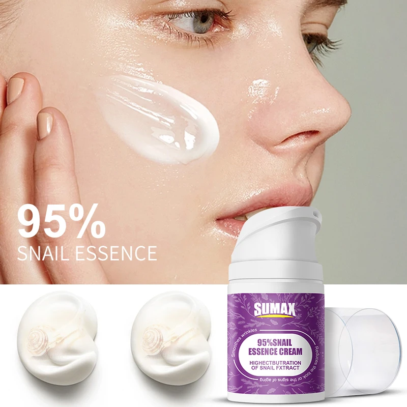 Sumax Private Label Anti Aging Snail Cream With Collagen Vitamin E For Women Skin Care