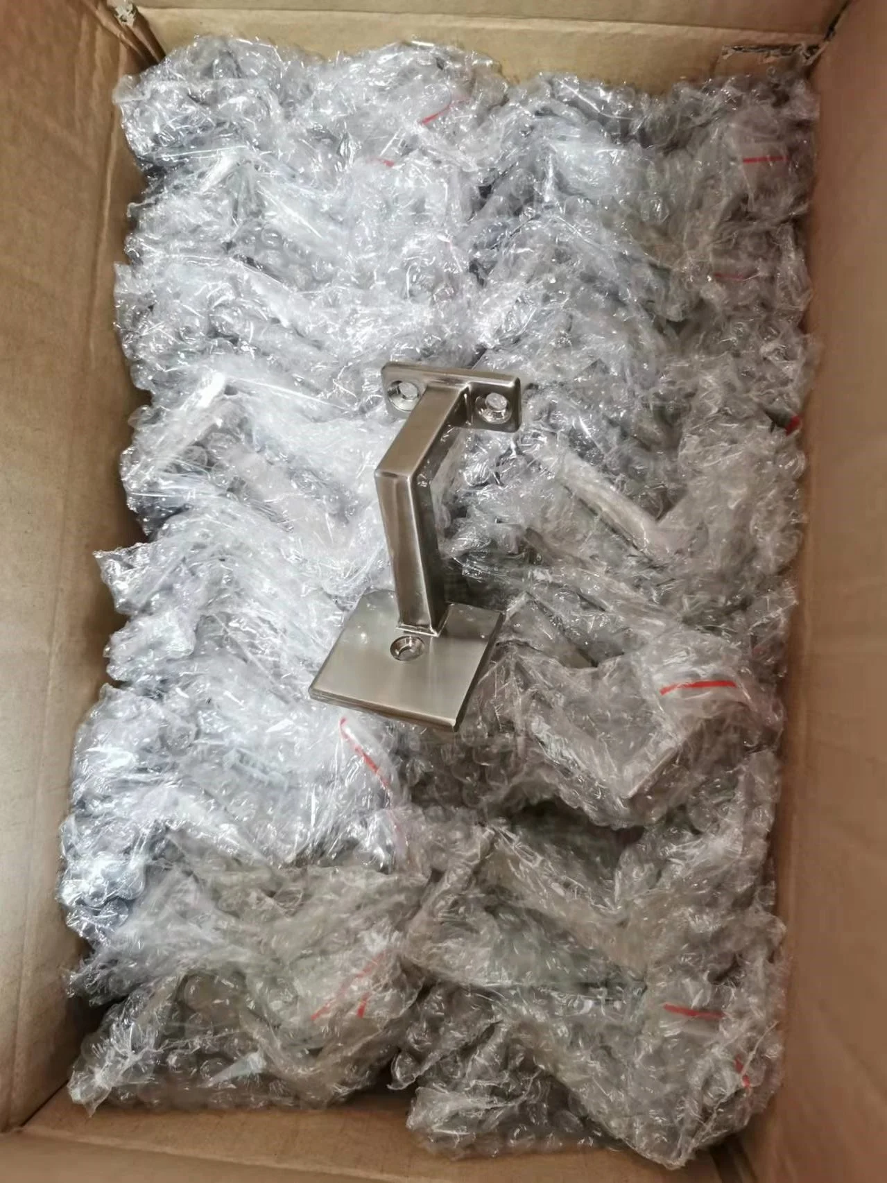 JYD Home Square Base Satin  Black Zinc Alloy Handrail Brackets for wood railing support (HB-603  ) - Stair railing parts