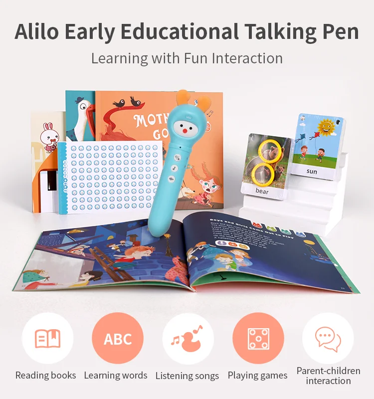  Alilo 2021 новейшая английская детская говорящая ручка Обучающие игрушки обучающая машина для