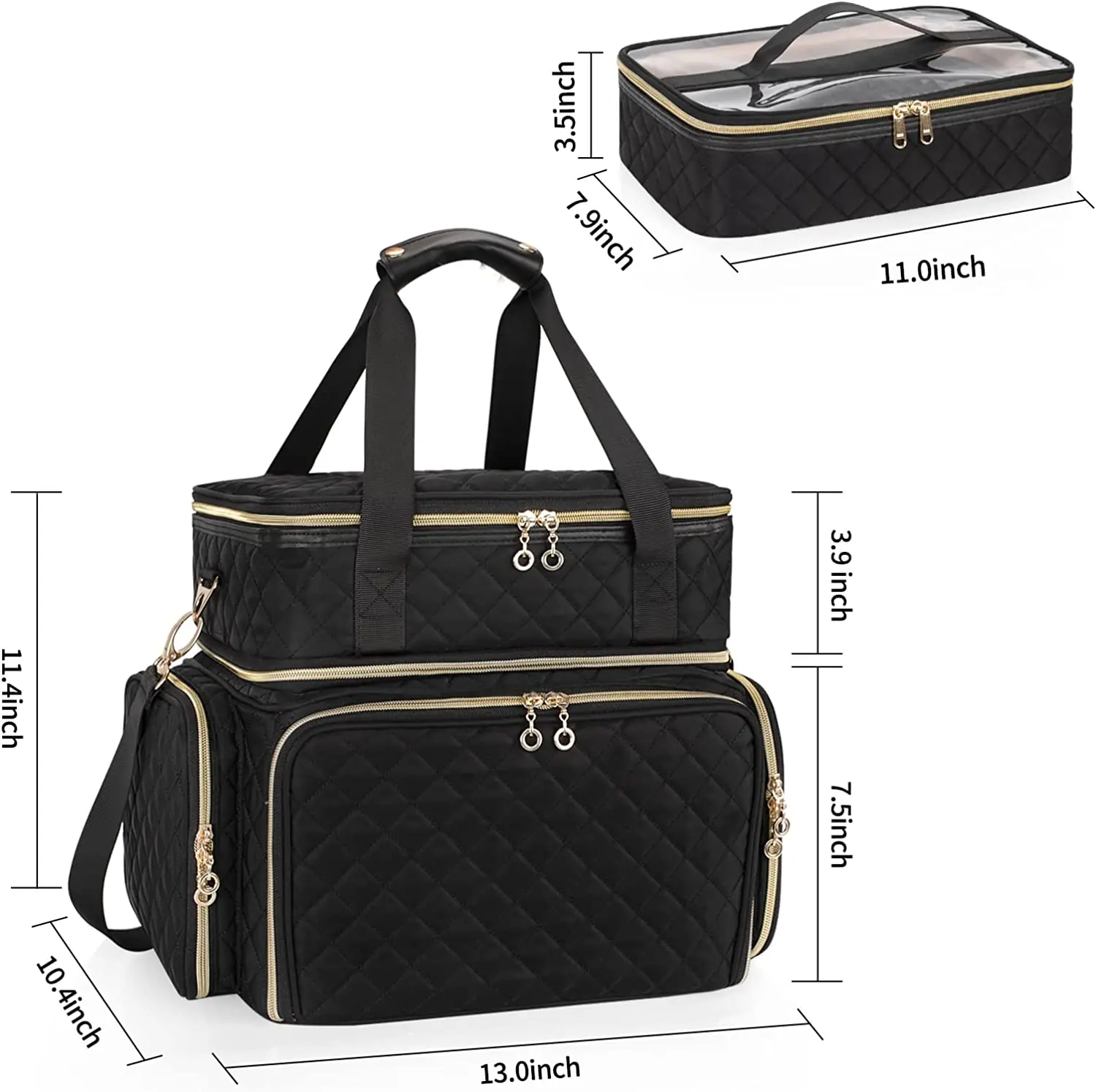 Relavel New Arrival Nail Artist Nail Polish Bag Manicure Carrying Case Nail Lamp Accessories Storage Bag With Shoulder Strap