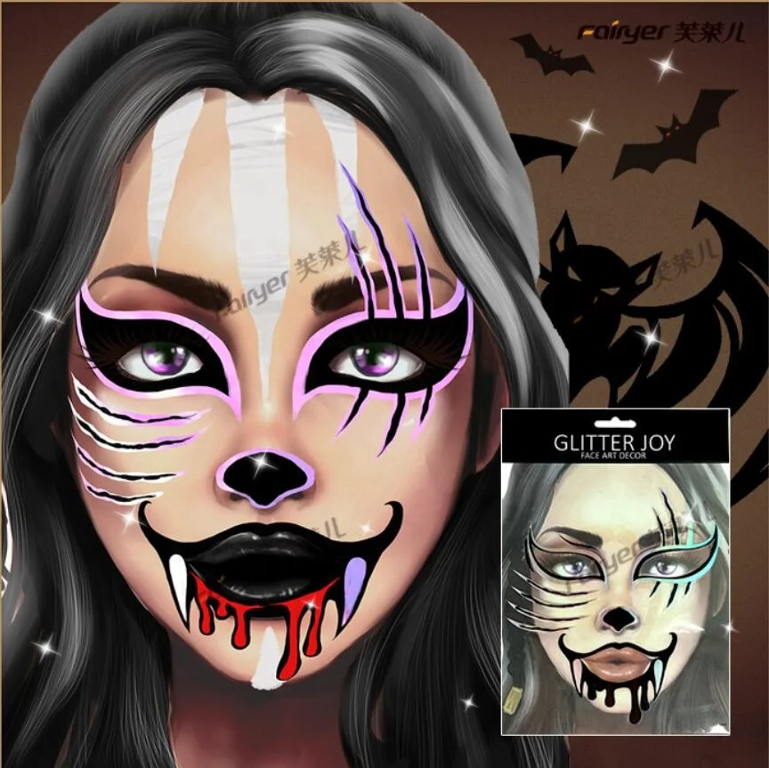 Party Decoration Halloween Bloody Wound Tattoo Stickers Trick Scary Waterproof Temporary Tattoo