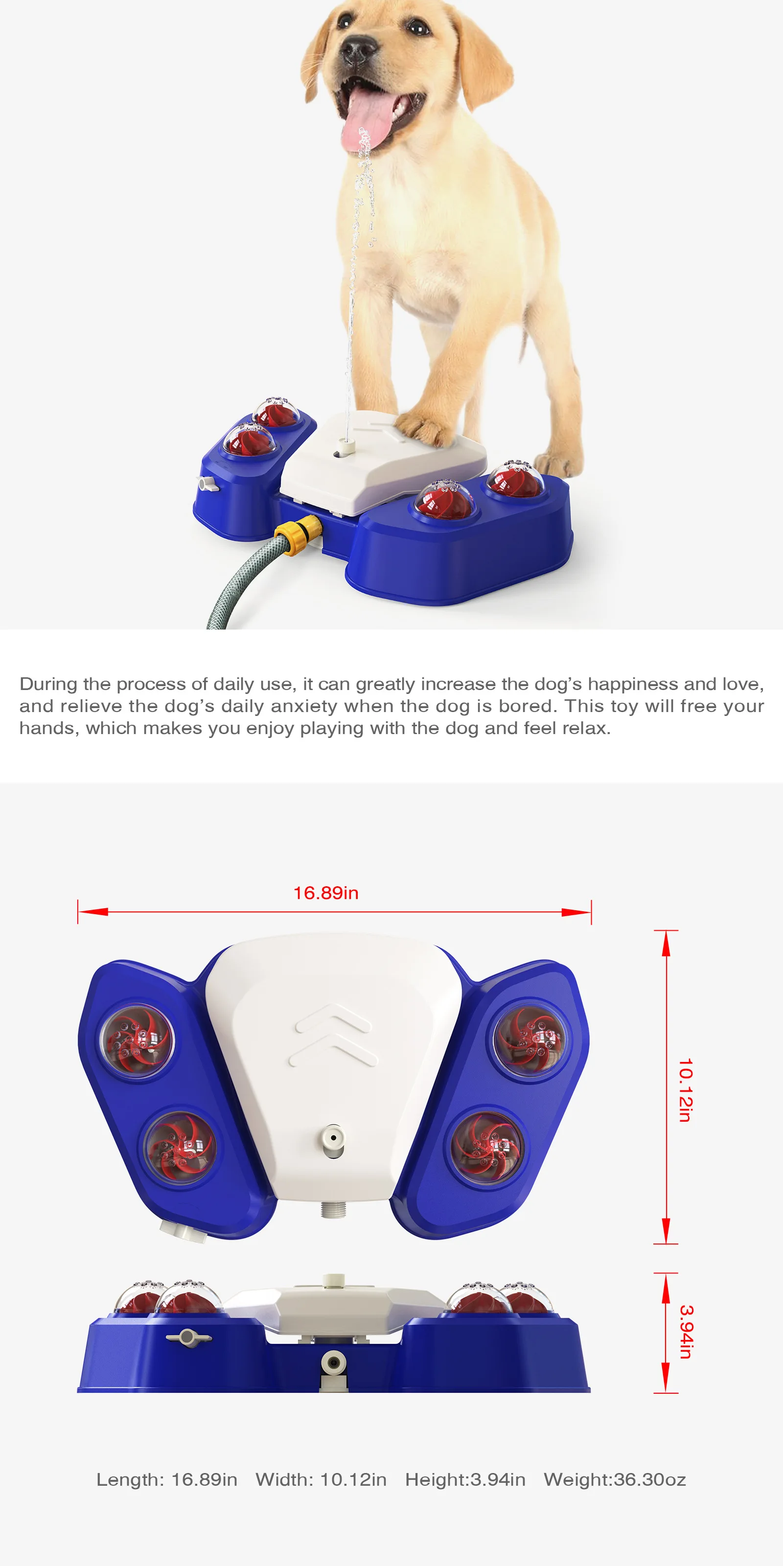 New design large dog water fountain garden step on sprinklers 360 for pet Automatic Pedal Pet Waterer