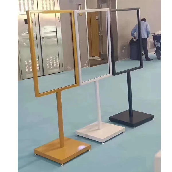 Outdoor Advertising Mobile Phone Poster Holder Metal Sign Board Stand