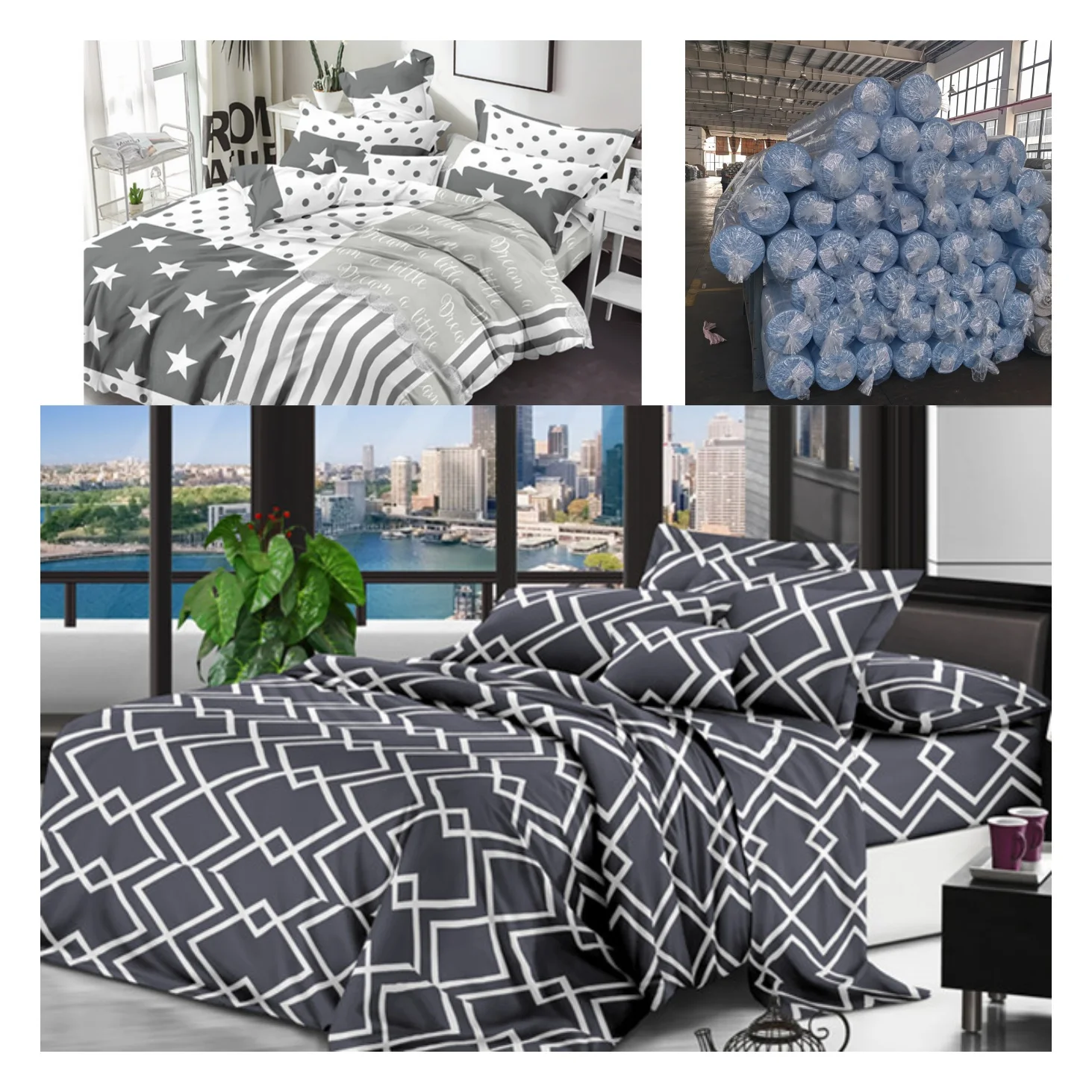 Factory direct polyester microfiber custom printed fabric and textile raw materials for bedding