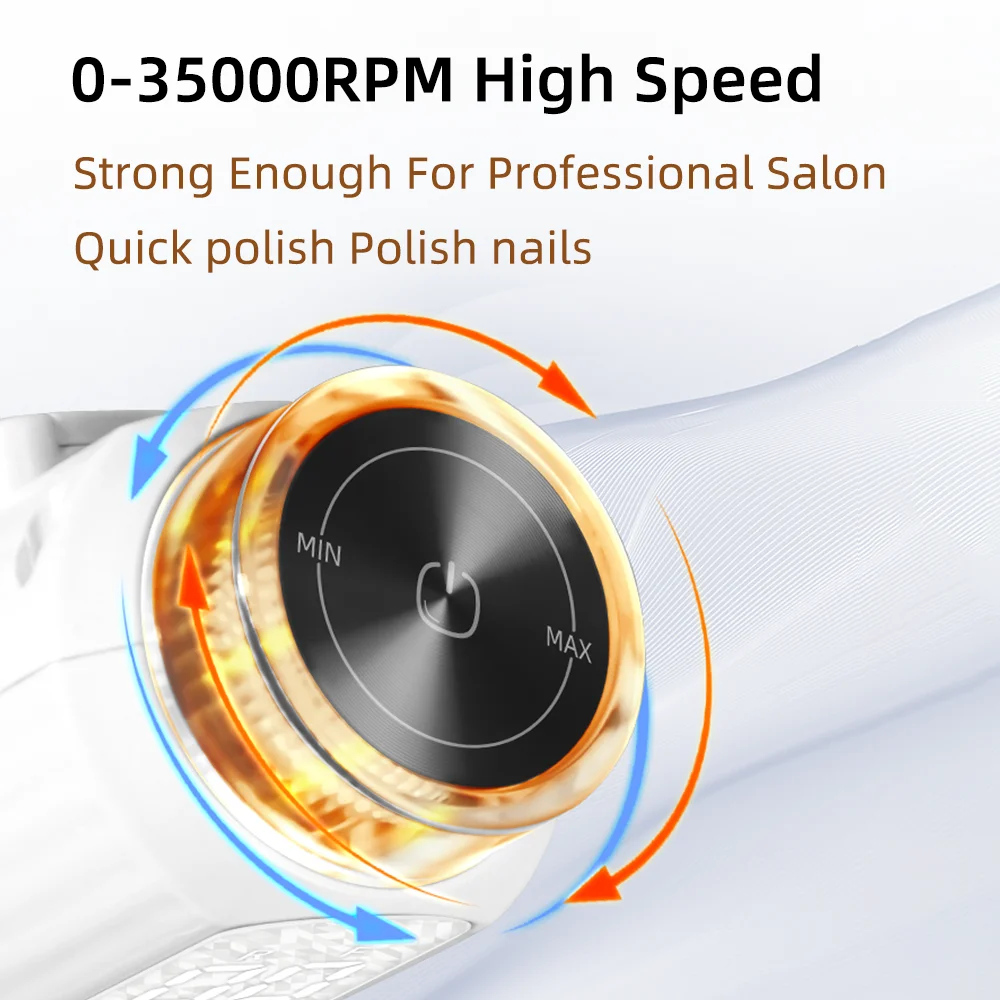 Rechargeable Electric Nail Drill Portable 35000 Rpm Display Screen With High Quality UV Nail Lamp