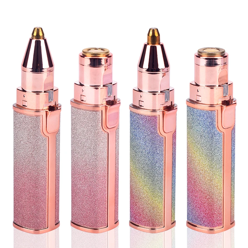 
2020 Hotsales Electric Eyebrow Razor Painless Brows Shaver Hair Remover Battery Operated Flawless Eyebrow trimmer set 