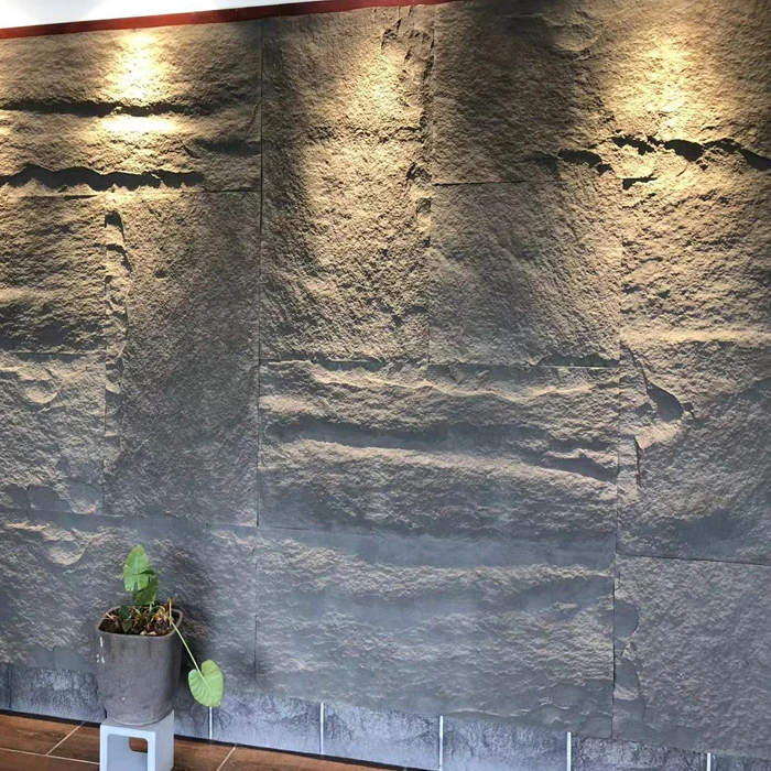 Interior and exterior decoration PU Polyurethane Light stone Flame retardant PU Faux Stone Wall Panels