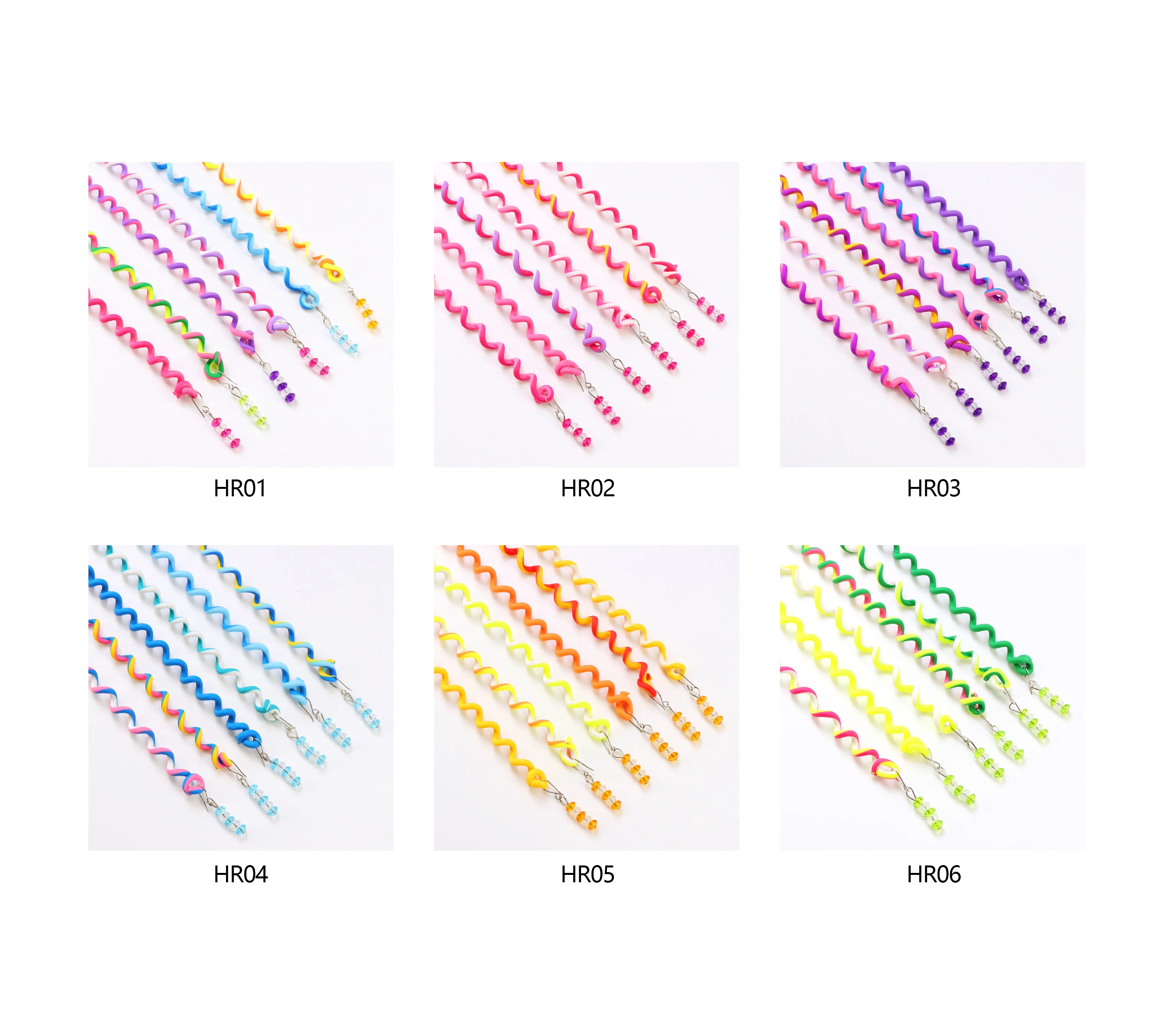 Wholesale Colorful Kids Girls Hair Braider Tool Polymer Clay Spiral Hair Curlers Braiding Hair Curling Tool Accessories