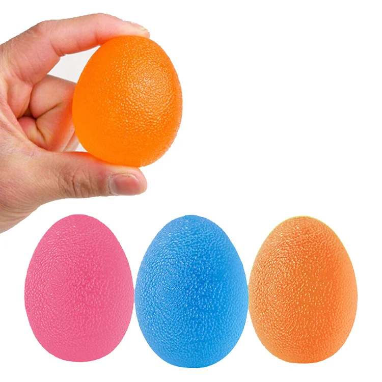 Soft TPR wrist training ball fitness therapy hand finger grip stress ball round or egg shape