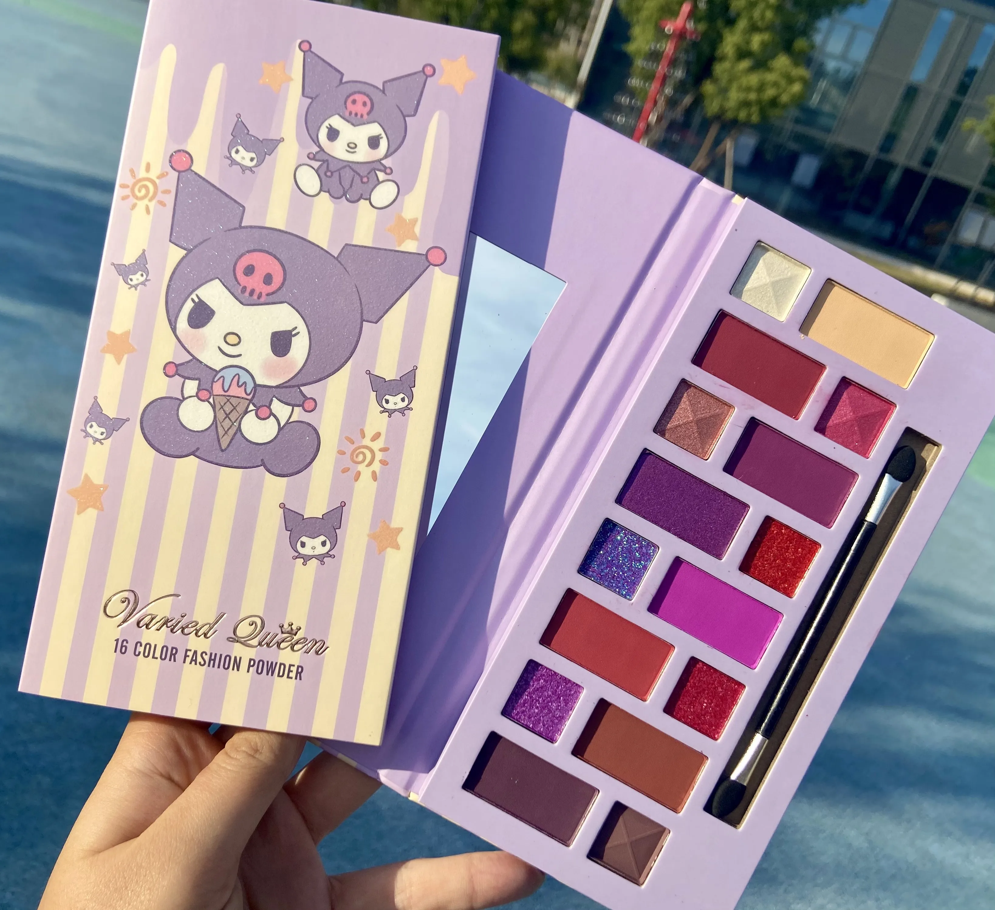 2022 Newest 16 colors Kuromi Trendy girabella high pigmented makeup eye shadow palette best quality maquillaje sombras para ojos