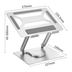 Aluminum Alloy Notebook Tablet Stand Laptop Stand Adjustable Up To 17 Inch Laptop Foldable Holder Cooling Bracket Support