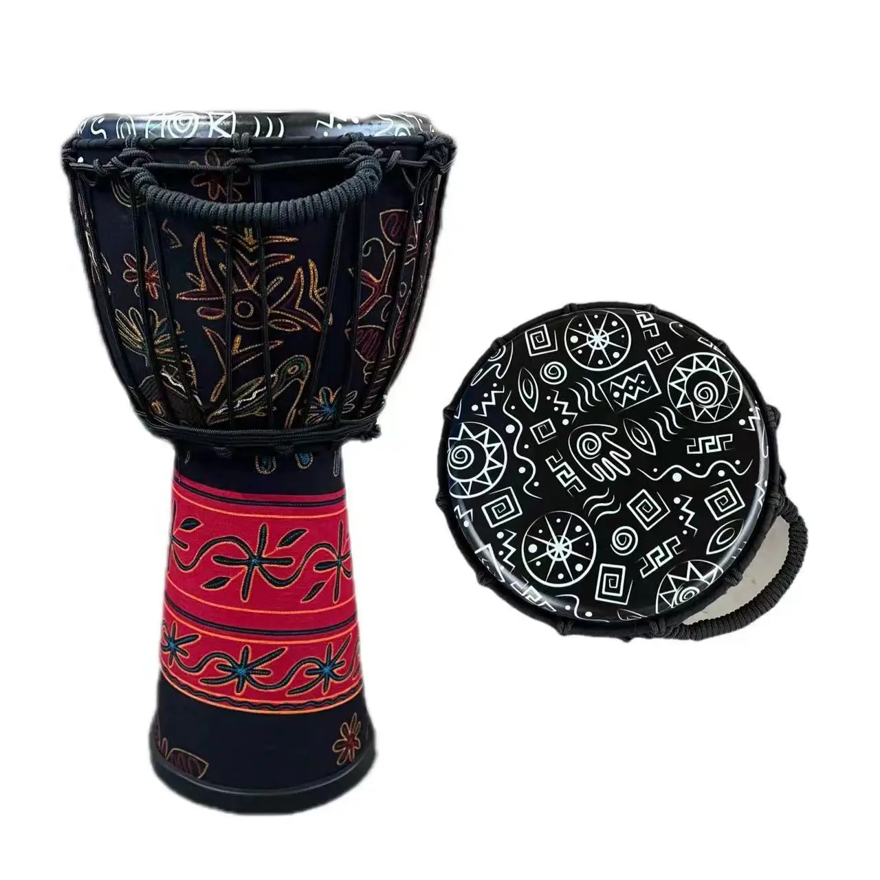 Mini 4pcs Set Rope Conga Drums,Bongo Drums And Djembe Drums