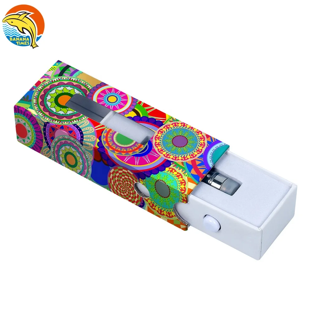 
America 510 cartridge packaging slide box UV coating carts and packaging high grade cardboard cbd cartridges box 