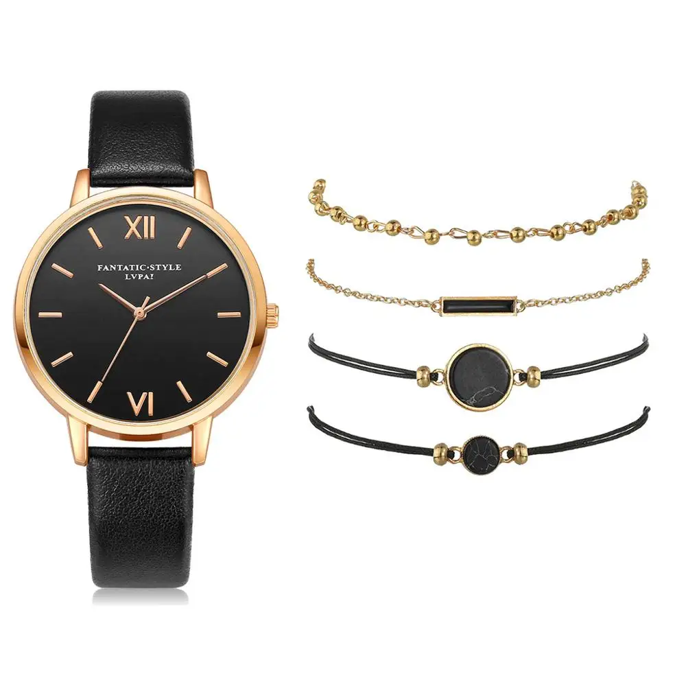 2020 New Variety Bracelet Set Simple Quartz Watch Fashion Watch Trend Ladies Watch Set Series