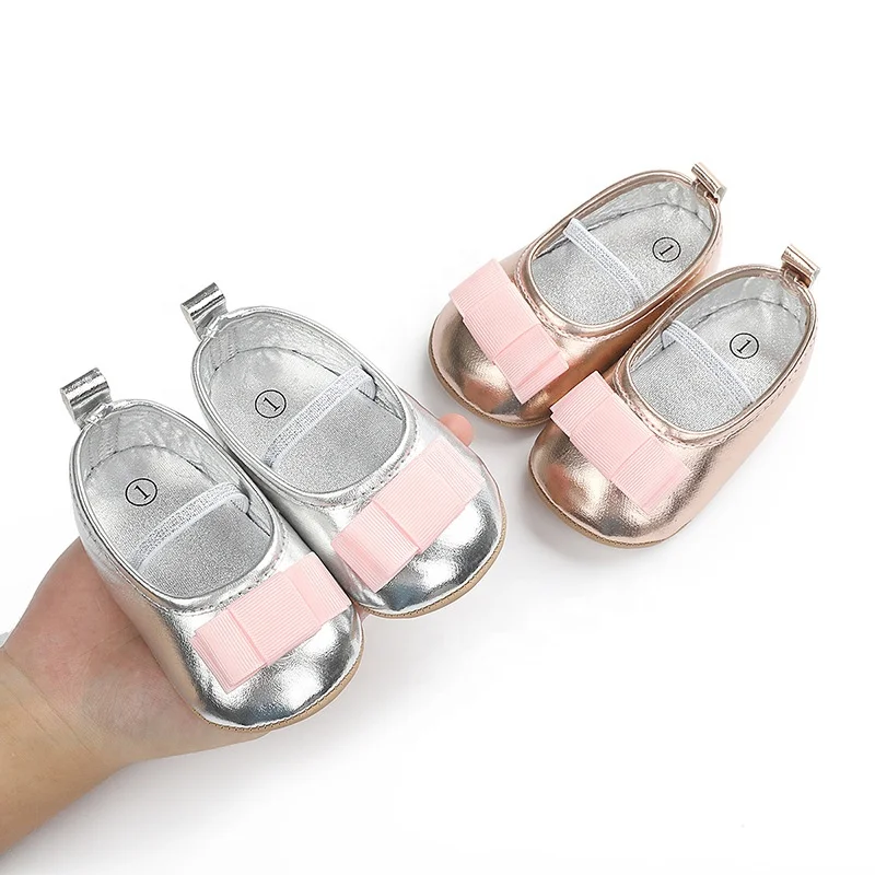 EVERTOP sweet design patent PU upper non slip baby girl loafers leather